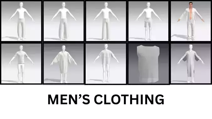 Basic Male Clothing Collection - Pack of 10