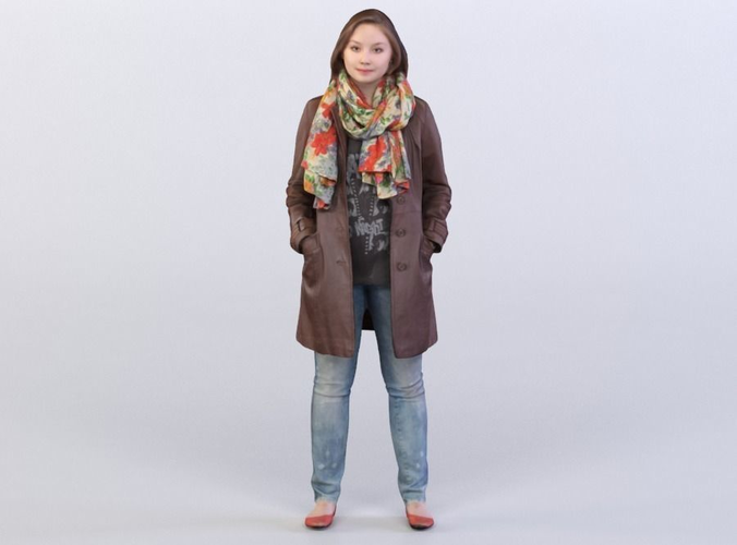 Alisha 0075 Woman in a coat standing