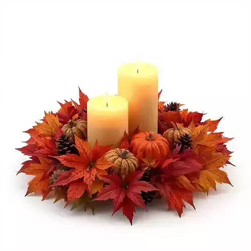 Thanksgiving Candle Centerpiece 3D Model Autumn Decor Low-poly 3D model Thanksgiving Candle Centerpiece 3D Model Autumn Decor Low-poly 3D model