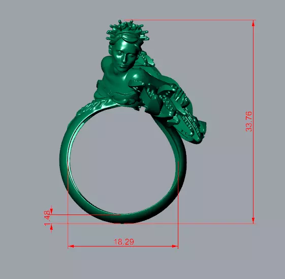 magerit swan ring 3D print model_3