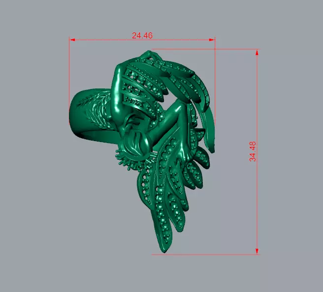 magerit swan ring 3D print model_2