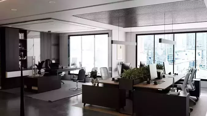 Modern Boss Office blender 3d 