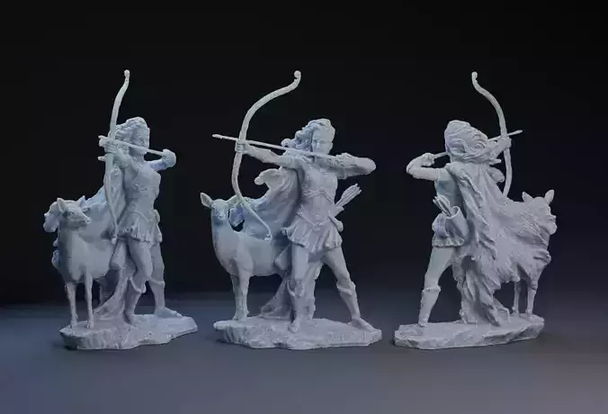 Artemis Statue 3D Printable Greek Goddess of the Hunt