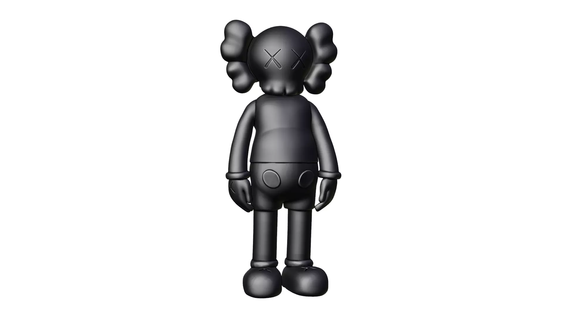 KAWS Black Companion 3D print model_9