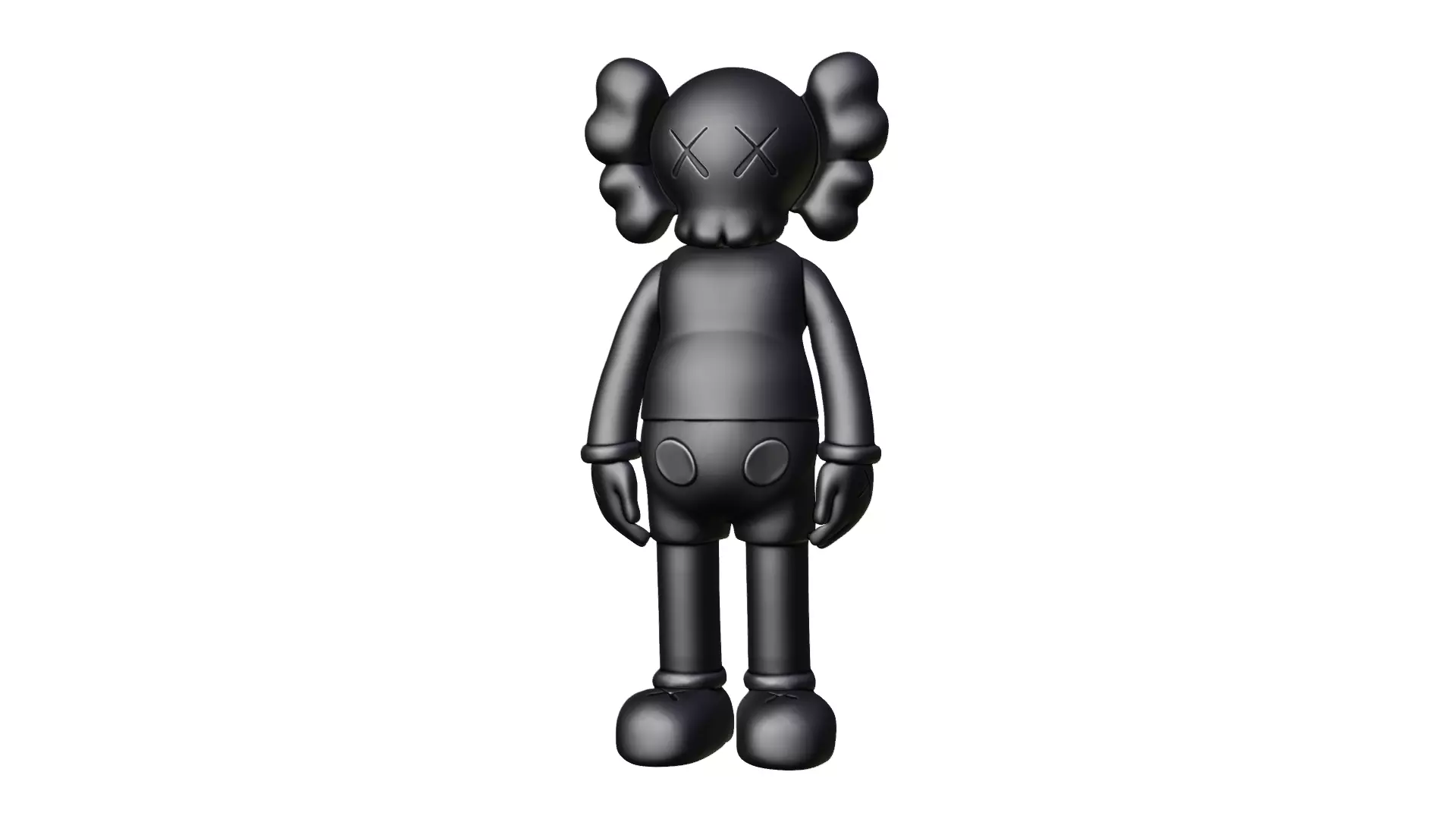 KAWS Black Companion 3D print model_2