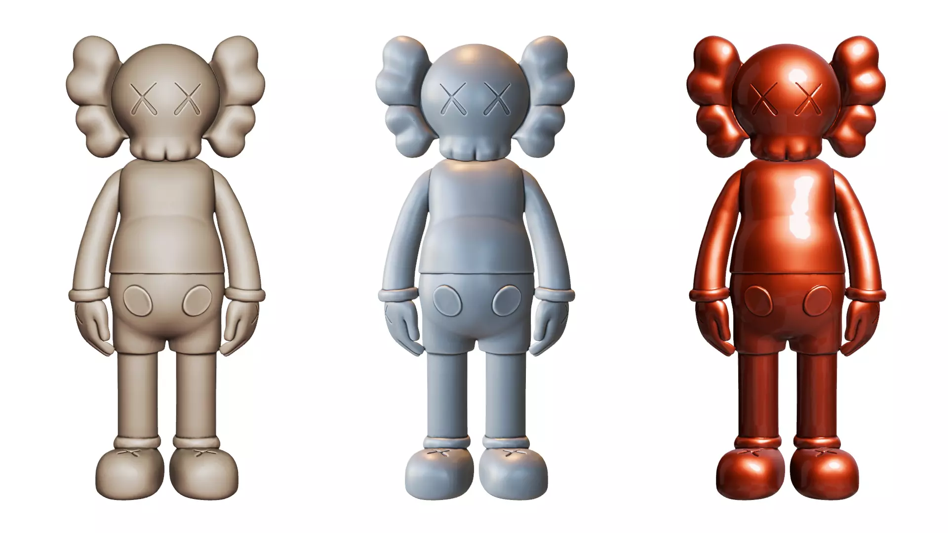KAWS Black Companion 3D print model_11