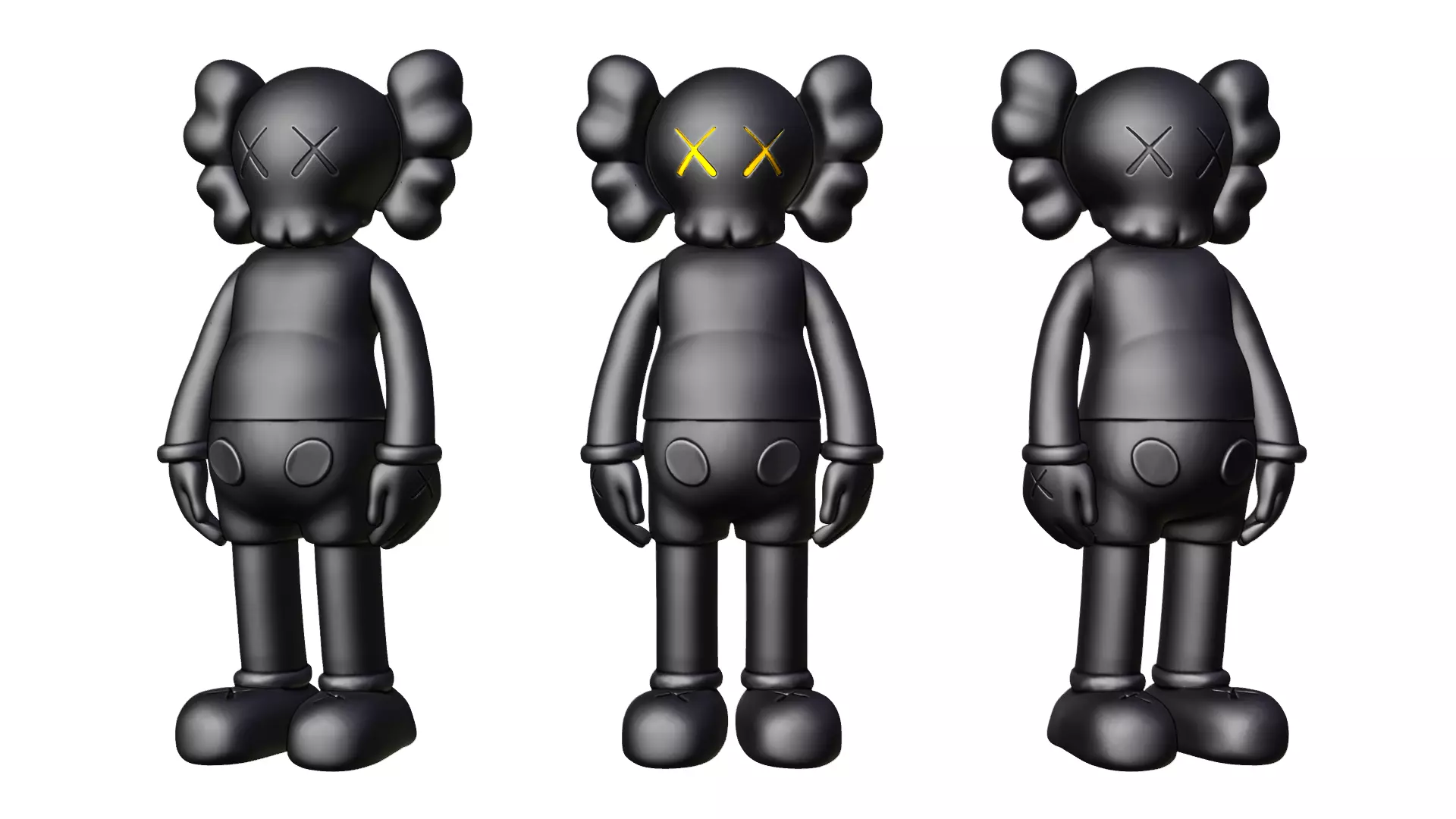 KAWS Black Companion 3D print model_0