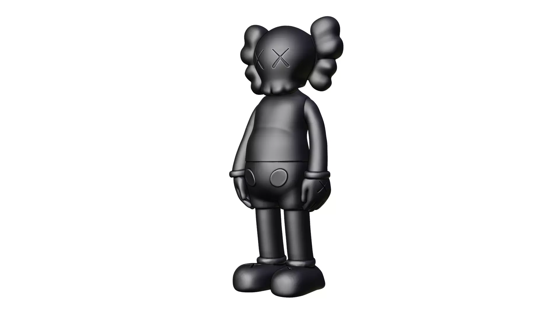 KAWS Black Companion 3D print model_3