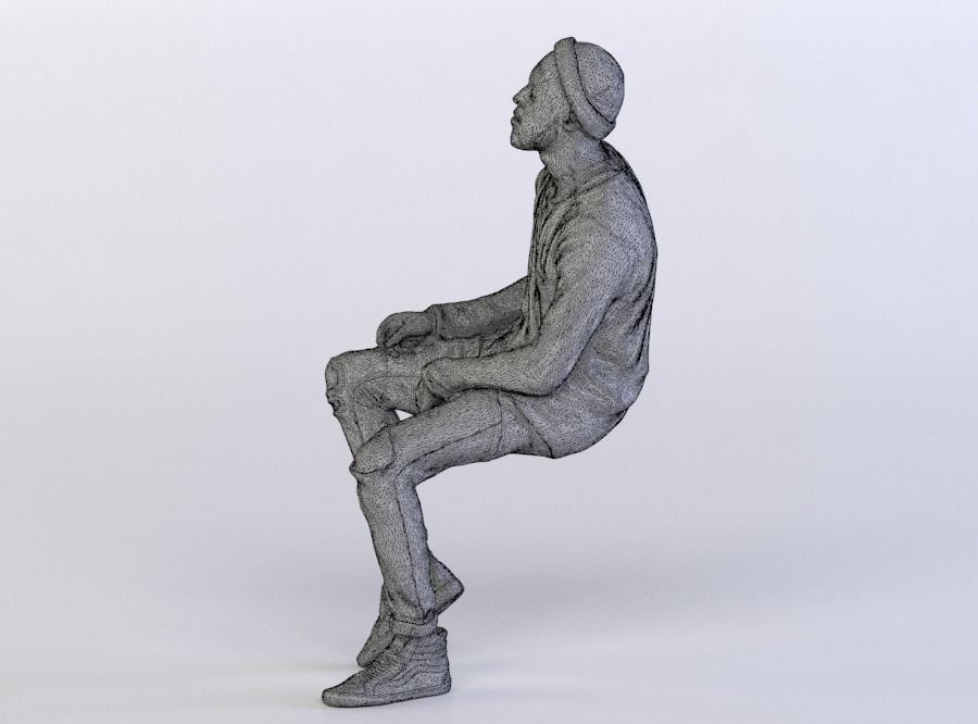 Tyrone 0333 Man sitting 3D model_5