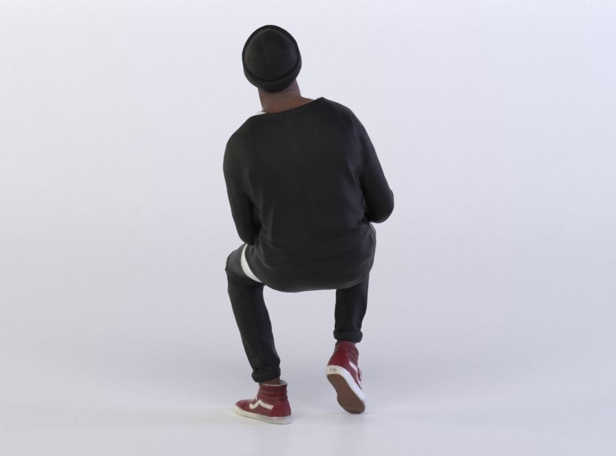 Tyrone 0333 Man sitting 3D model_2