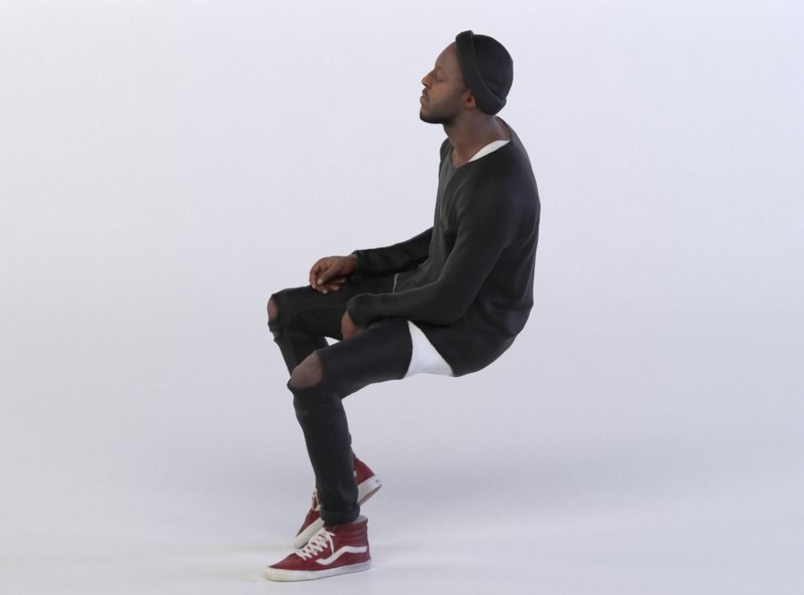 Tyrone 0333 Man sitting 3D model_1