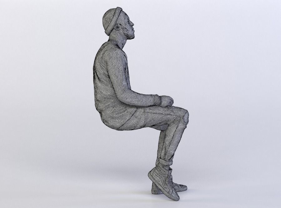 Tyrone 0333 Man sitting 3D model_7