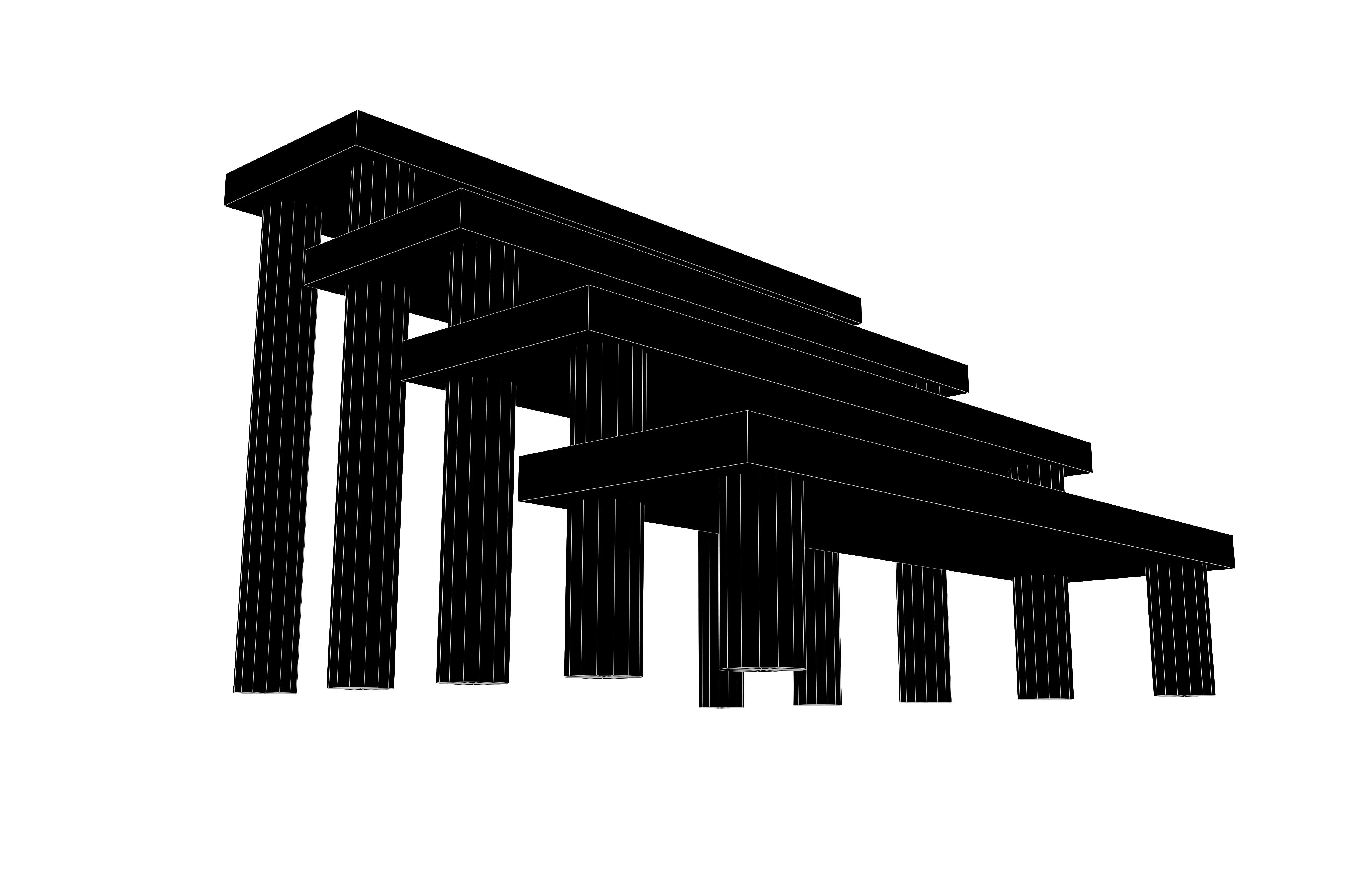 Model Display Rack v3 002 Low-poly 3D model_5