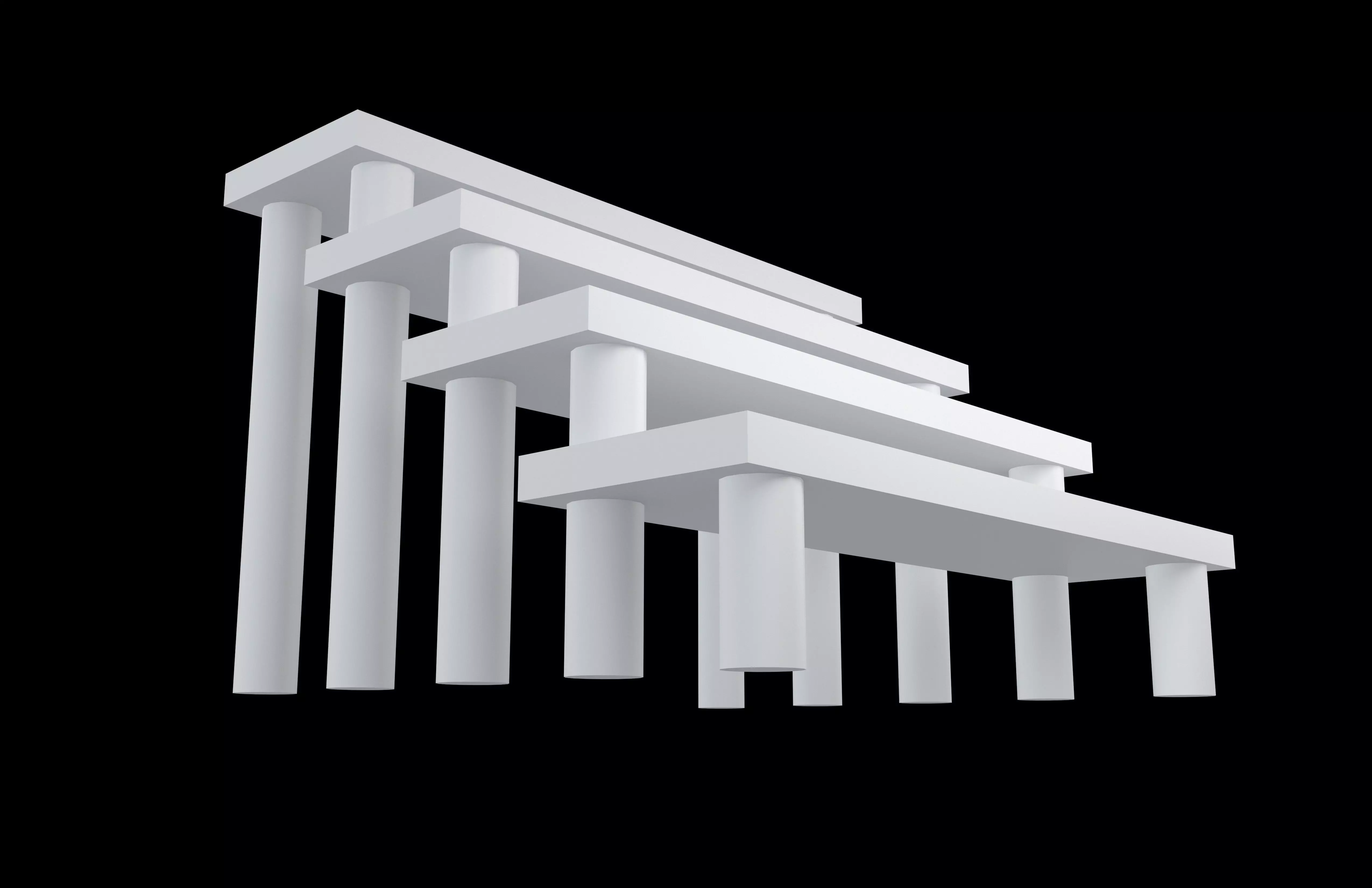 Model Display Rack v3 002 Low-poly 3D model_3