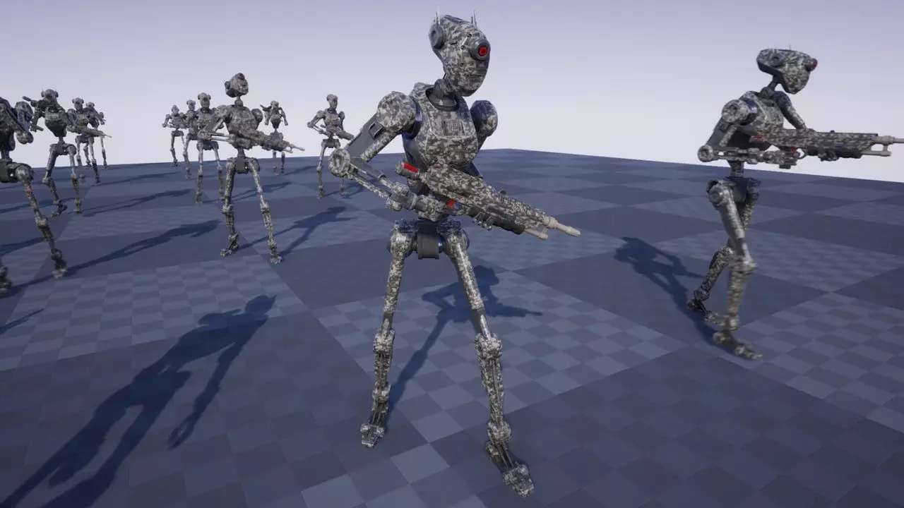 SCI FI ROBOTS PACK VOL 1 Low-poly 3D model_2