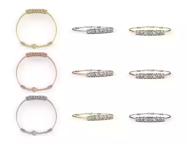 Diamond 20 Bracelet Collection 3DM STL Render Pack