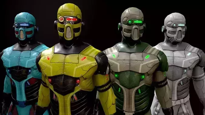 Sci-Fi Soldier Character Low-poly 3D model Sci-Fi Soldier Character Low-poly 3D model