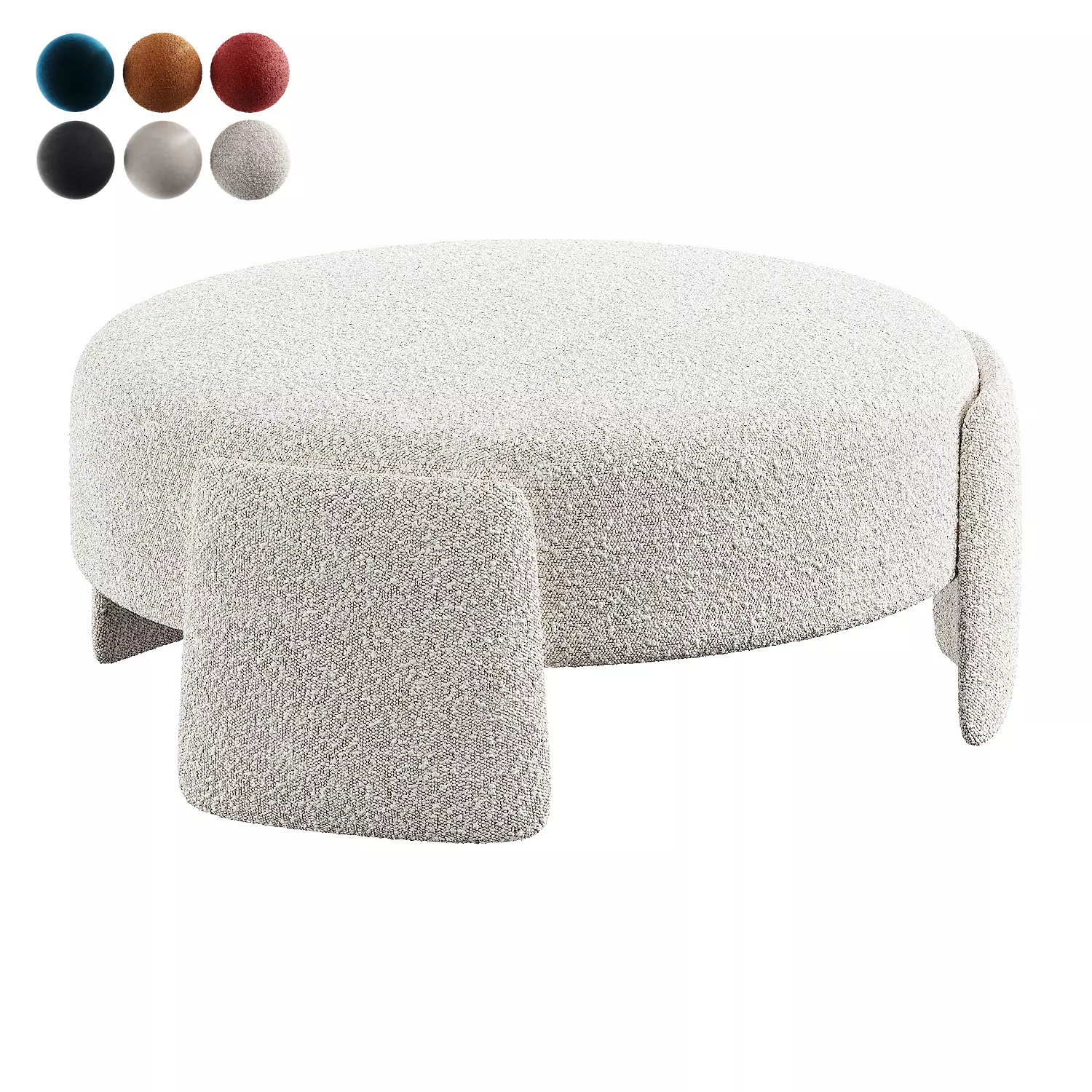 pouf medium ruuna 3D model_0