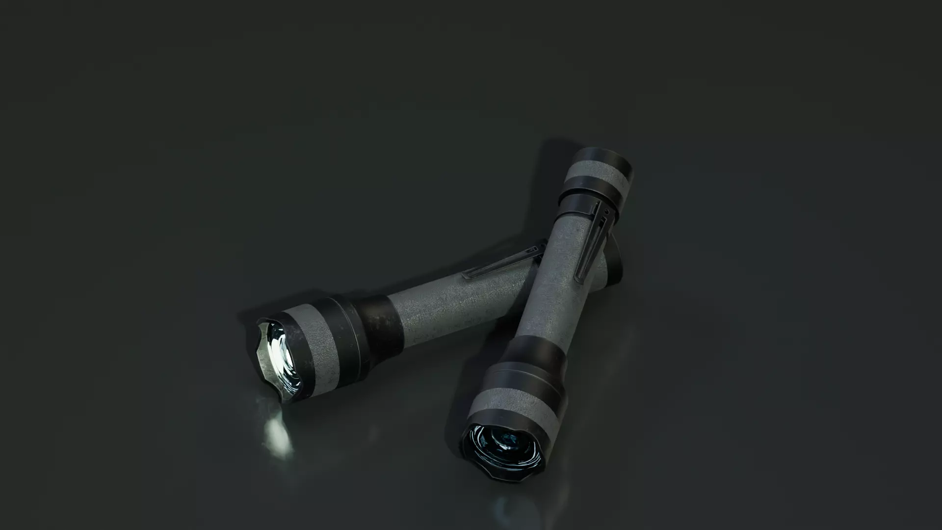 Realistic Flashlight Low-poly 3D model_2