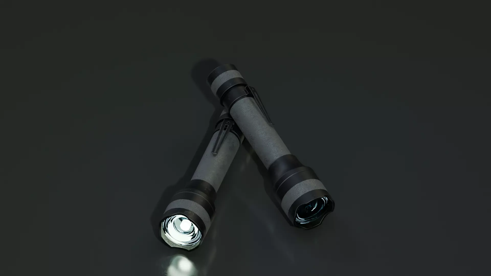 Realistic Flashlight Low-poly 3D model_3