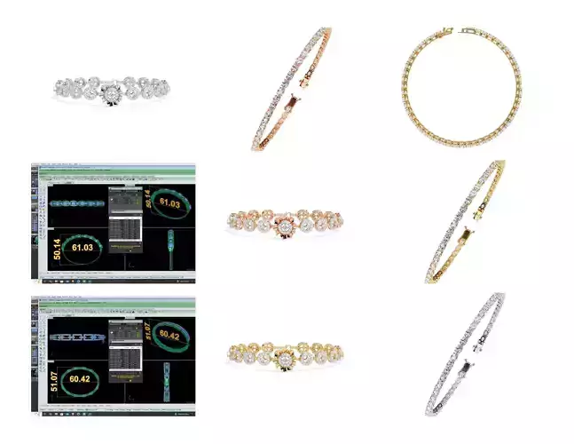 Tennis Diamond Bracelet Collection  50 Exclusive 3D Designs