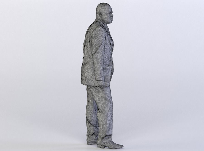 Ray 0320 Man in a suit, arm in a pocket