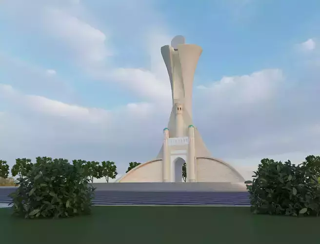 Elegant Monument 3D Model   Architectural Masterpiece