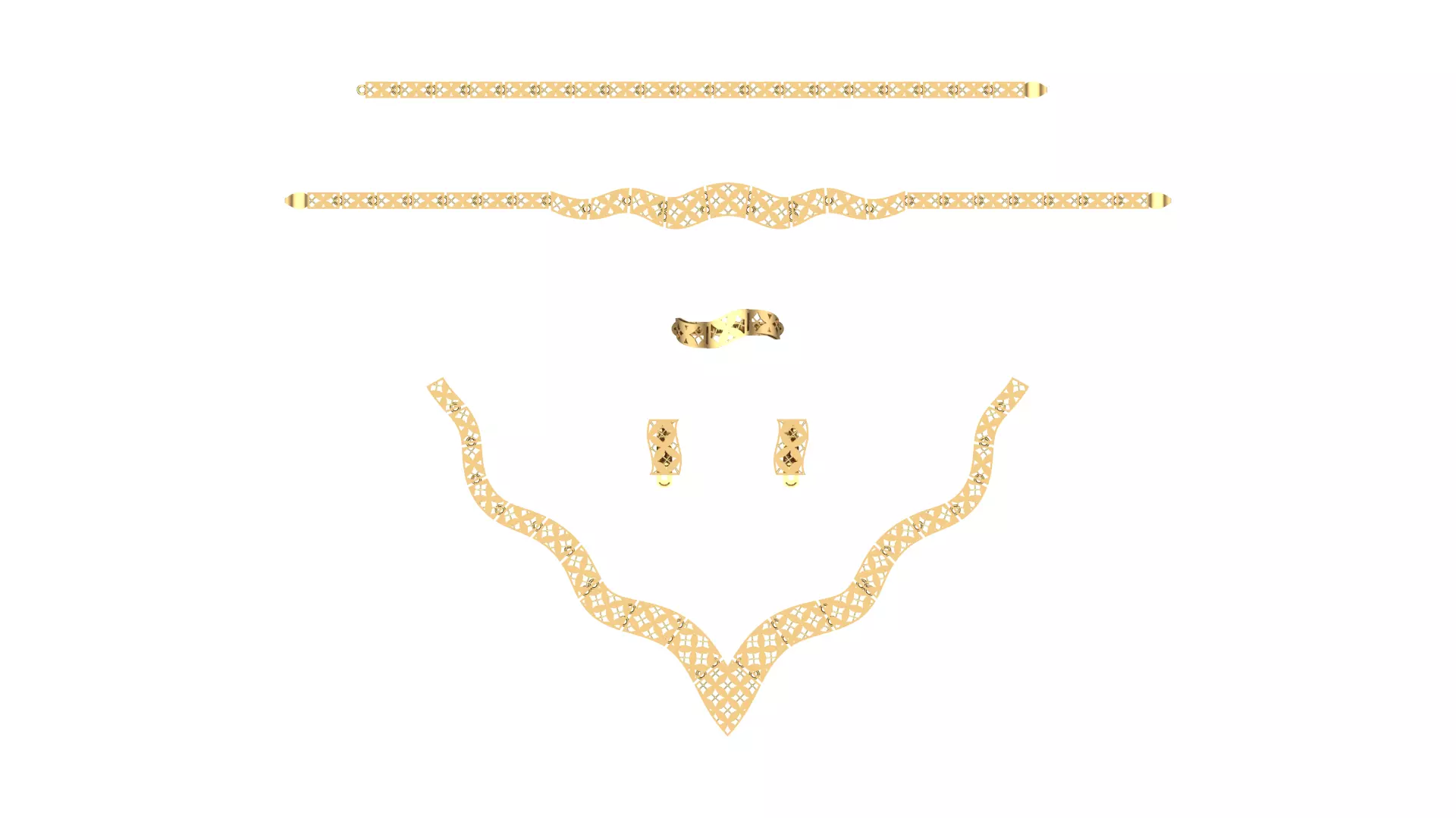 Lightweight Waterway Full Set - 3D Jewelry Model N04 - 14-16 gr 3D print model_0