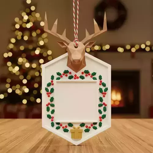 Christmas Name Tag Customizable Festive Label 3D print model Christmas Name Tag Customizable Festive Label 3D print model