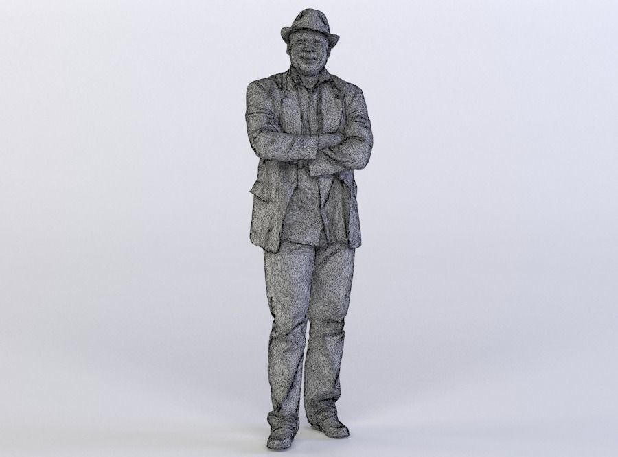 Ray 0135 Man in a red jacket and a hat 3D model_4