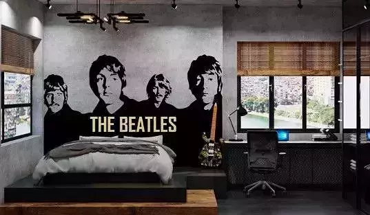 Bedroom and Office Interior Model 3D model