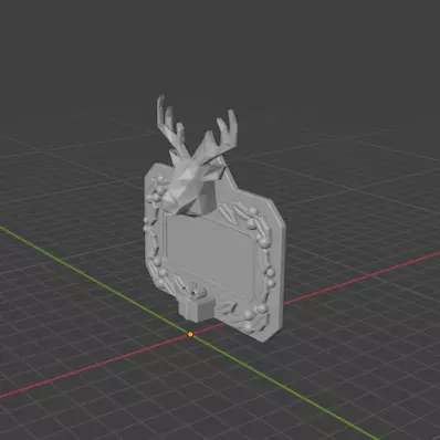 Christmas Moose Head Name Tag 3D print model_2