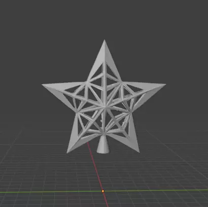 Christmas Mesh Star Ornament 3D Printable Holiday Decoration 3D print model_2