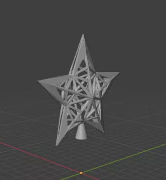 Christmas Mesh Star Ornament 3D Printable Holiday Decoration 3D print model_3