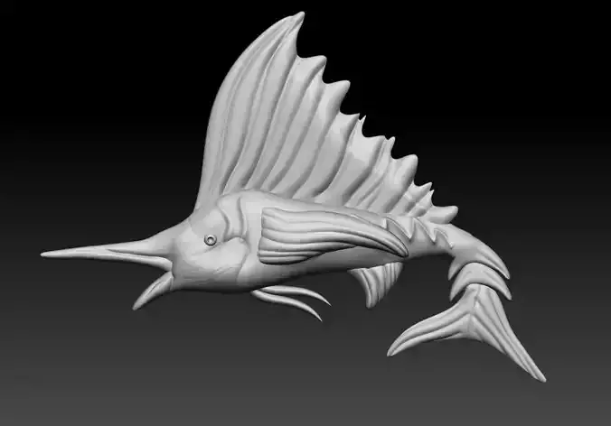 Florida Marlins Fish Pendant 3D Printable Model