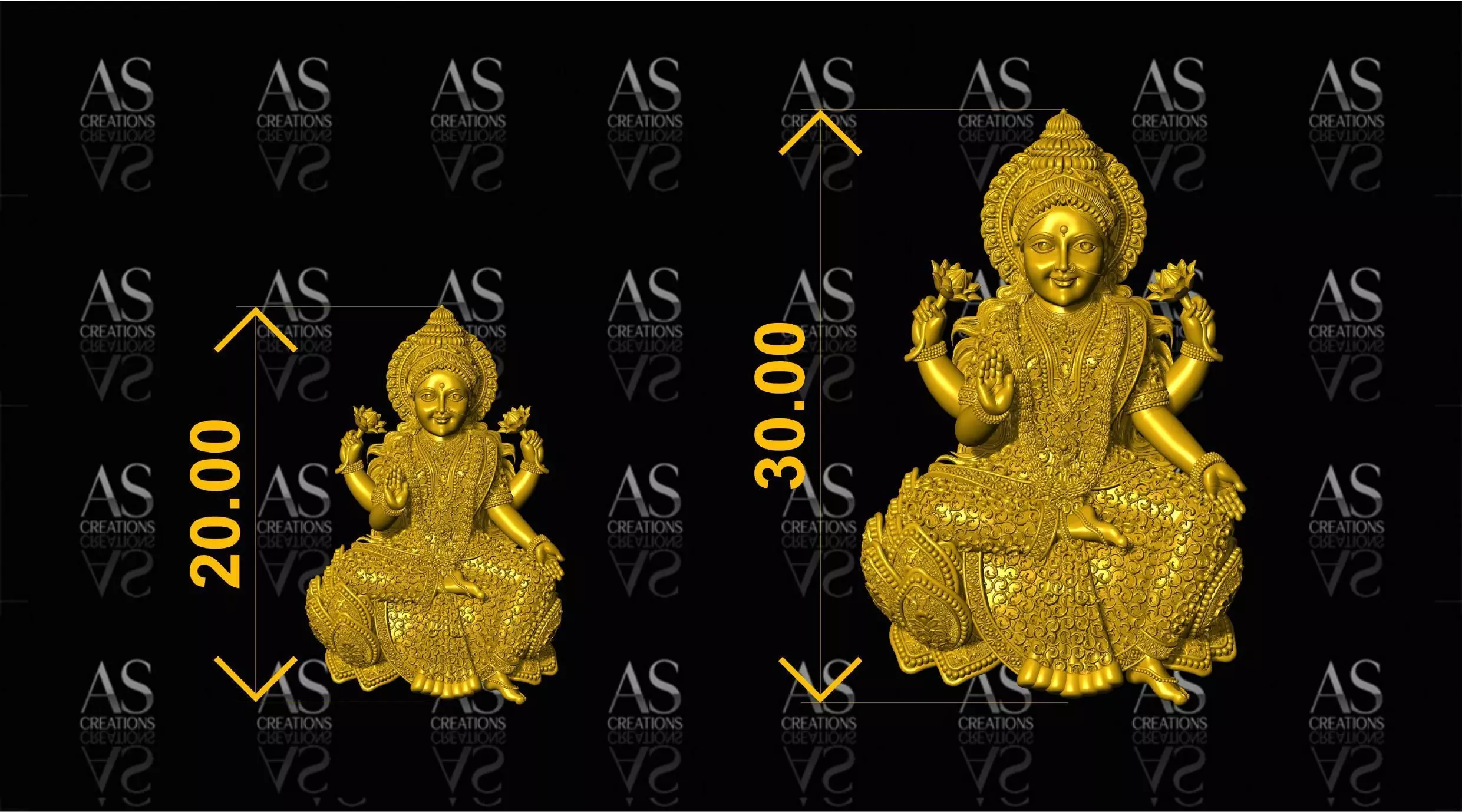 DEVINE LAKSHMI INDIAN GODDESS COLLECTION IN PAPER CASTING  3D print model_15