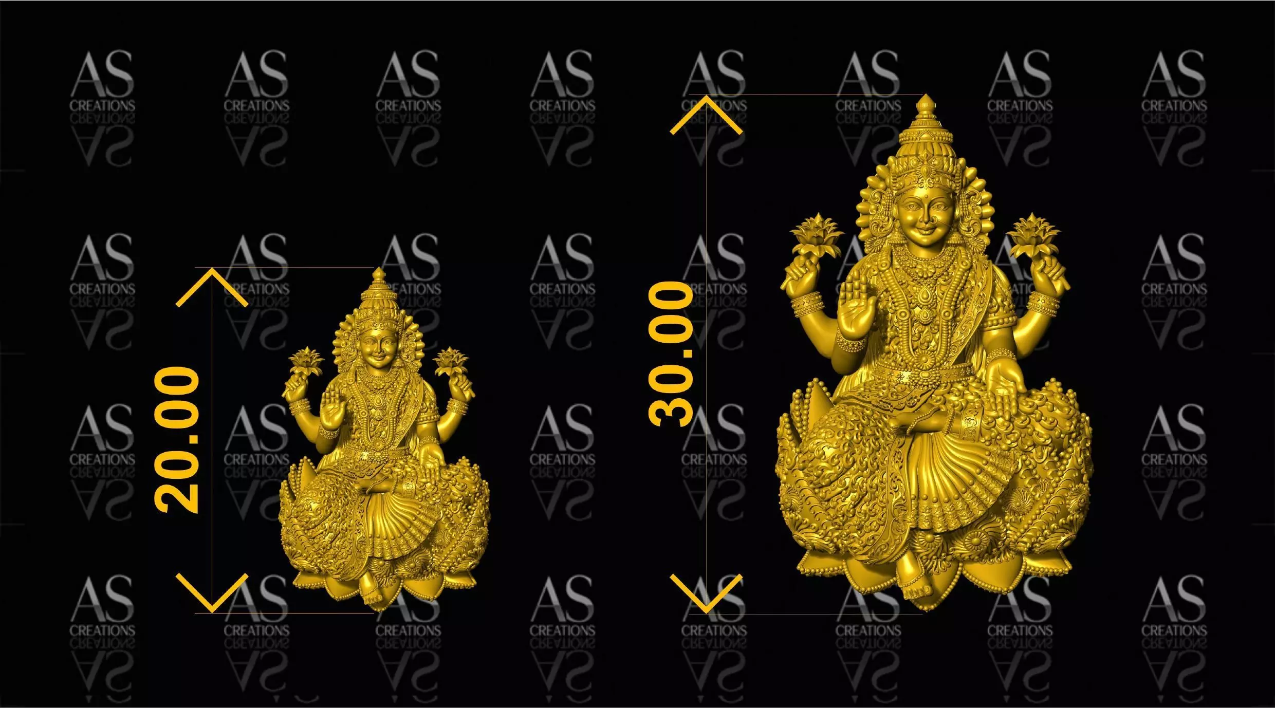 DEVINE LAKSHMI INDIAN GODDESS COLLECTION IN PAPER CASTING  3D print model_33