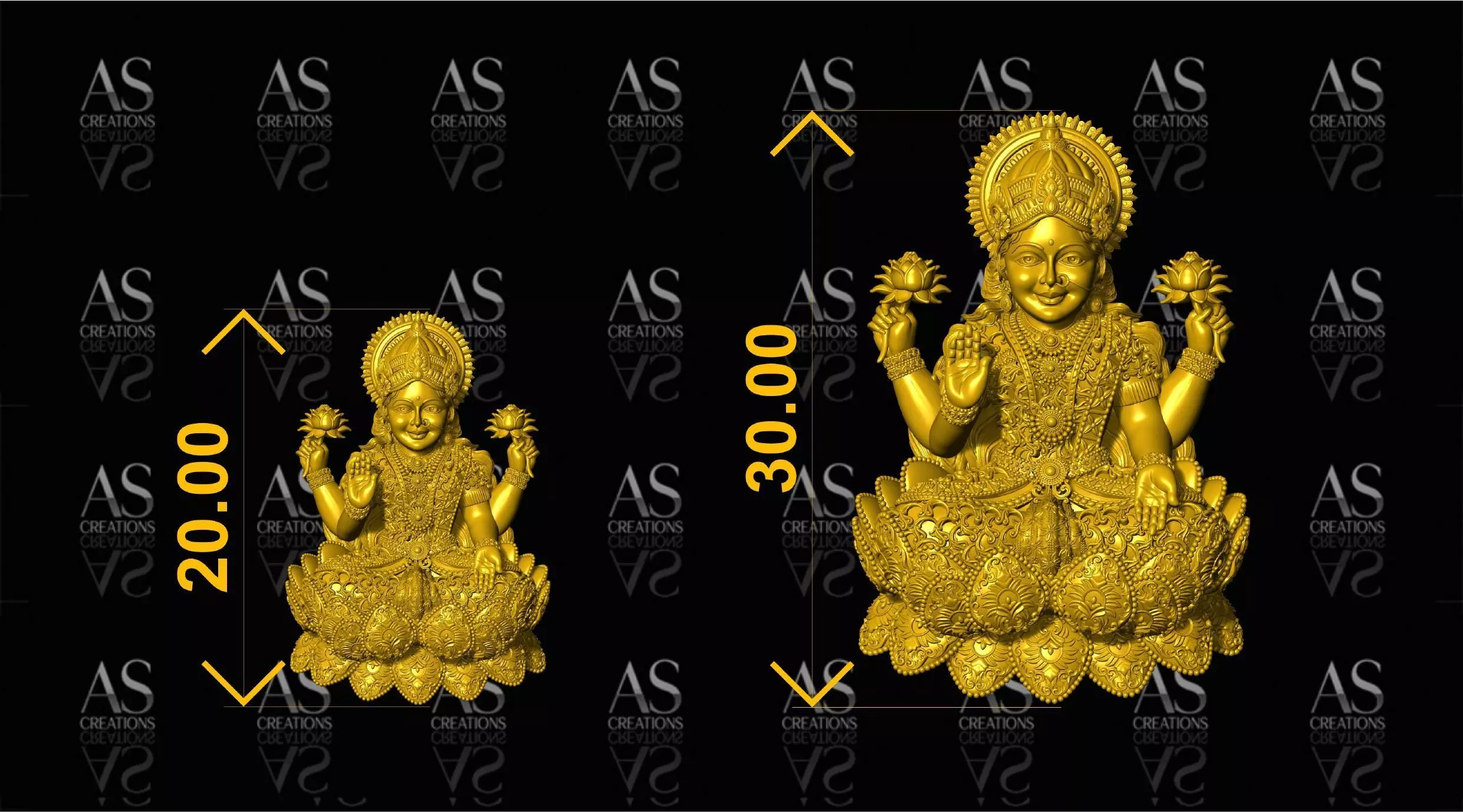 DEVINE LAKSHMI INDIAN GODDESS COLLECTION IN PAPER CASTING  3D print model_17