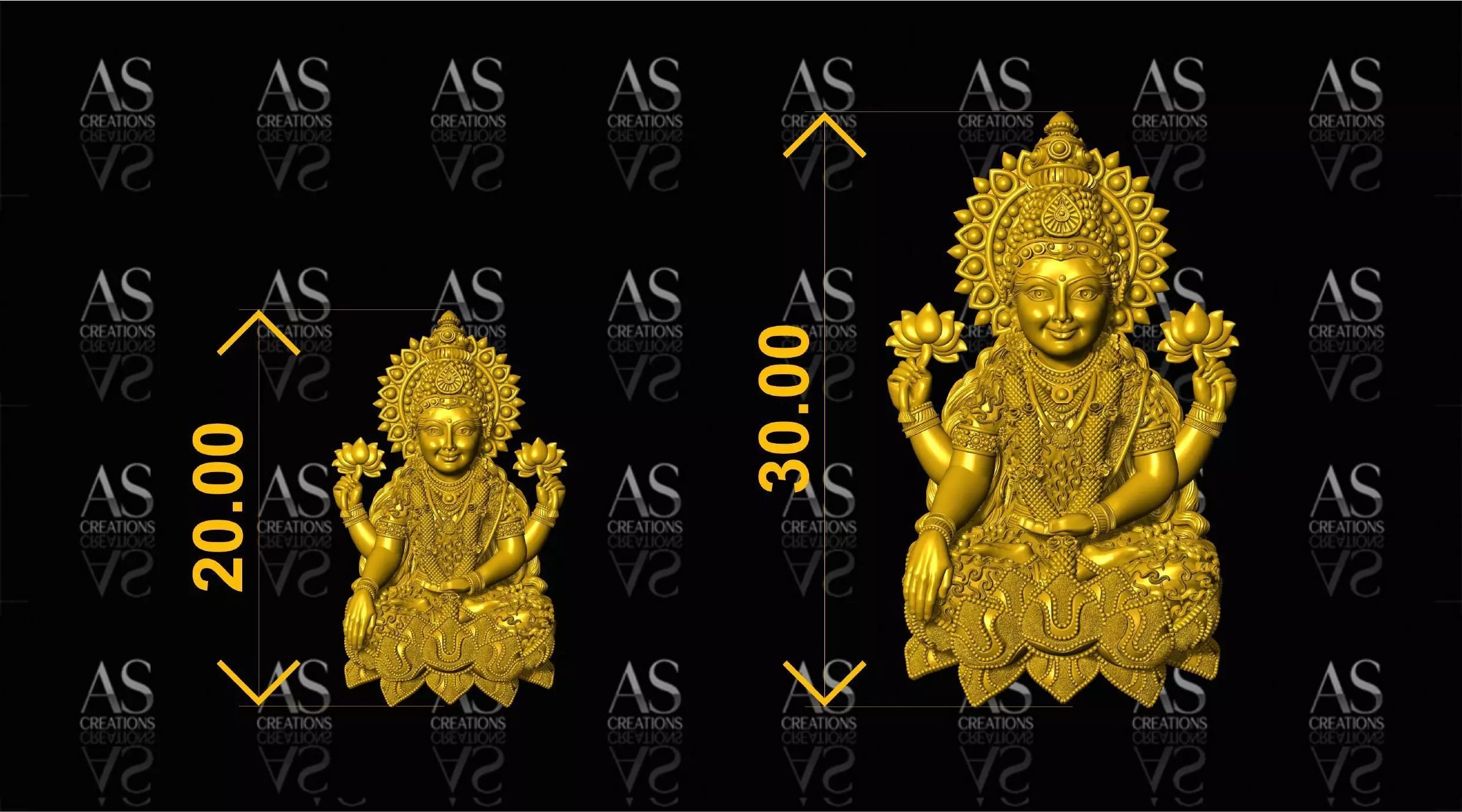 DEVINE LAKSHMI INDIAN GODDESS COLLECTION IN PAPER CASTING  3D print model_43