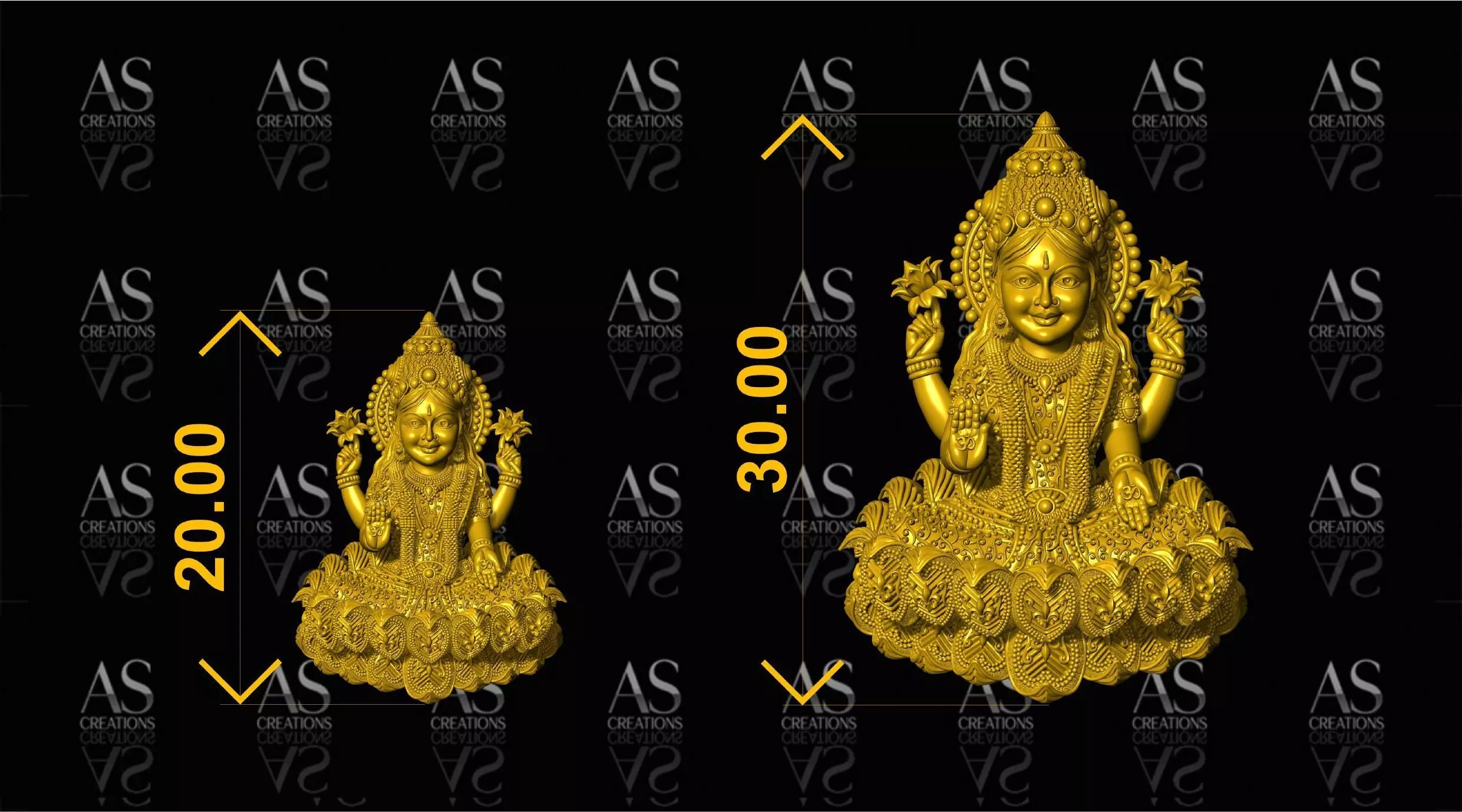 DEVINE LAKSHMI INDIAN GODDESS COLLECTION IN PAPER CASTING  3D print model_32