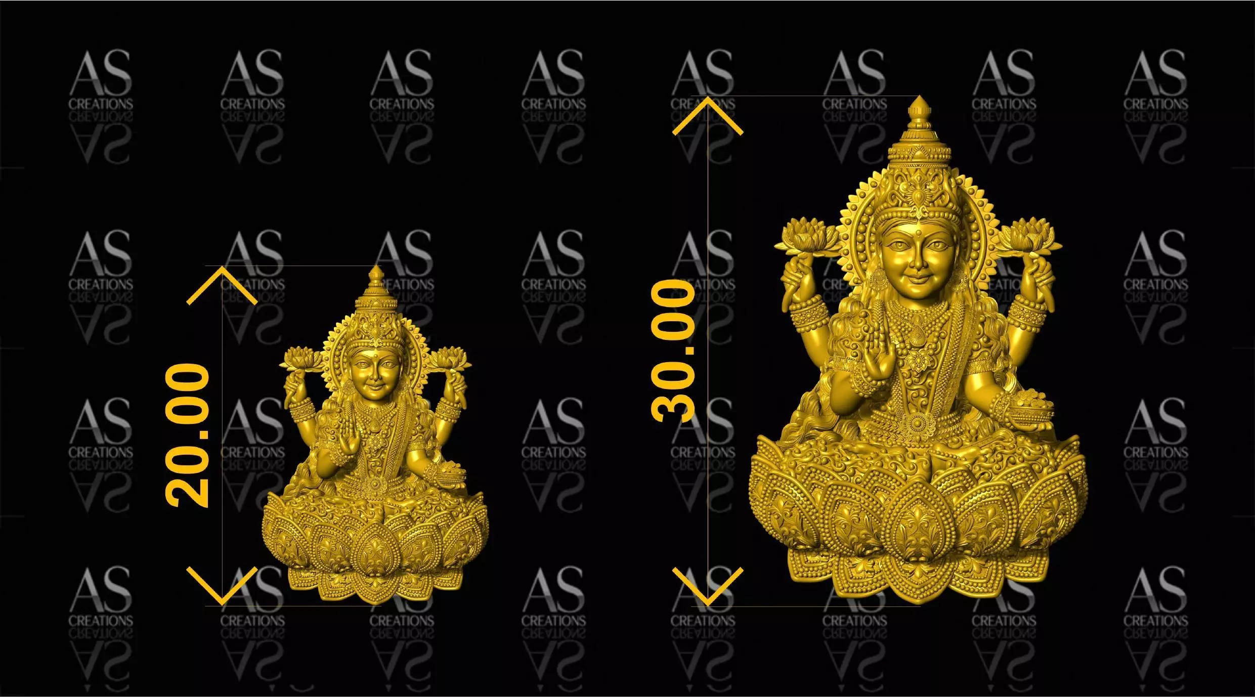 DEVINE LAKSHMI INDIAN GODDESS COLLECTION IN PAPER CASTING  3D print model_30