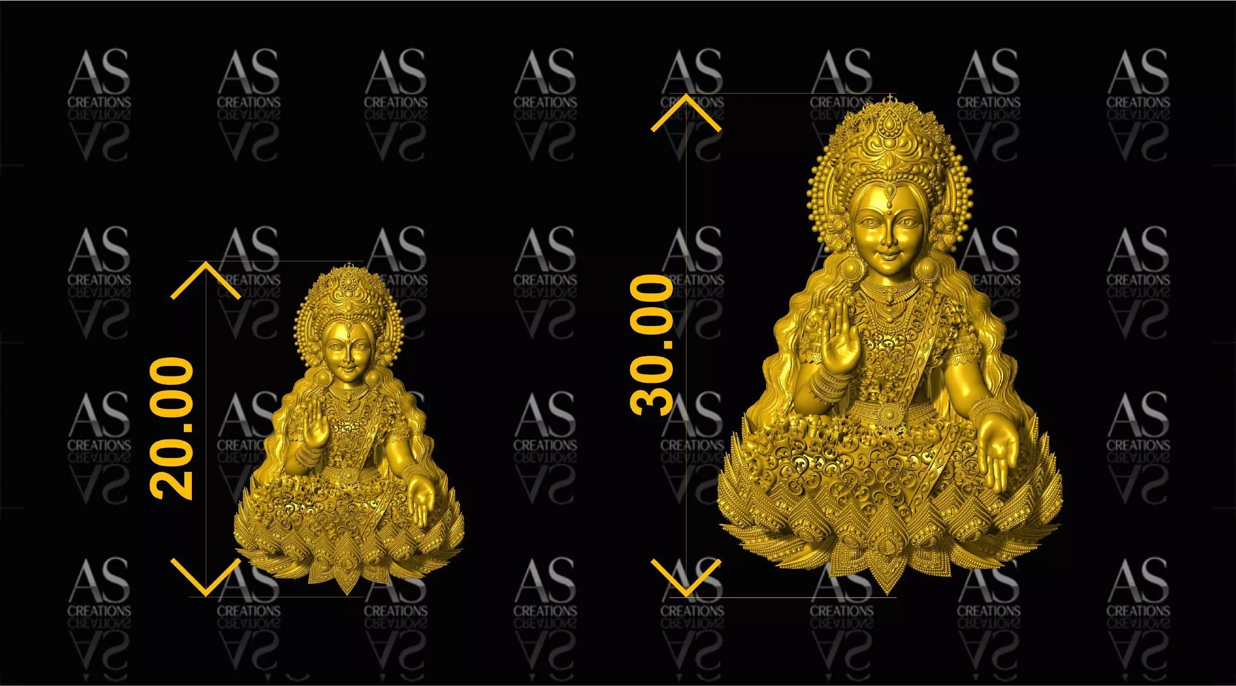 DEVINE LAKSHMI INDIAN GODDESS COLLECTION IN PAPER CASTING  3D print model_54