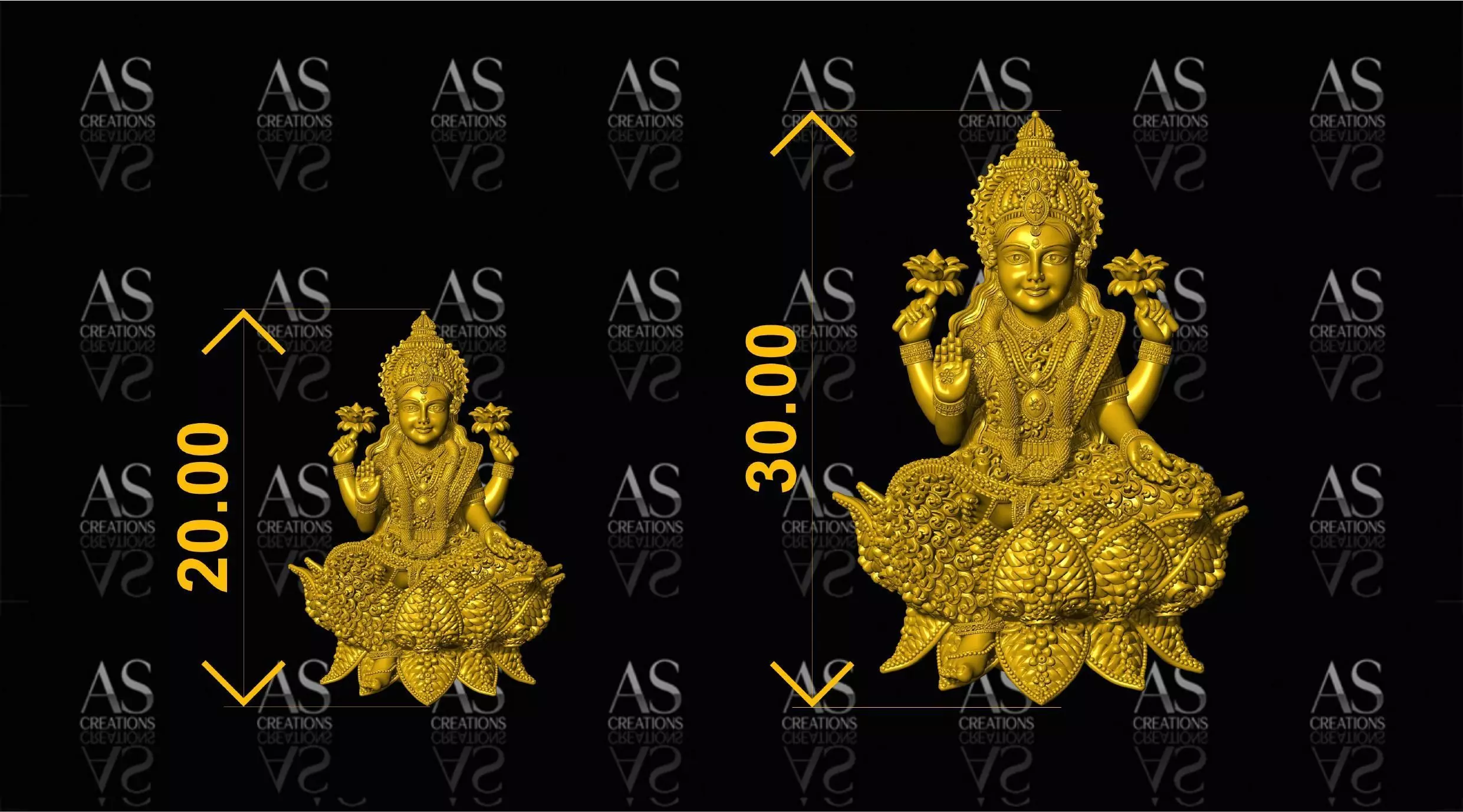 DEVINE LAKSHMI INDIAN GODDESS COLLECTION IN PAPER CASTING  3D print model_48