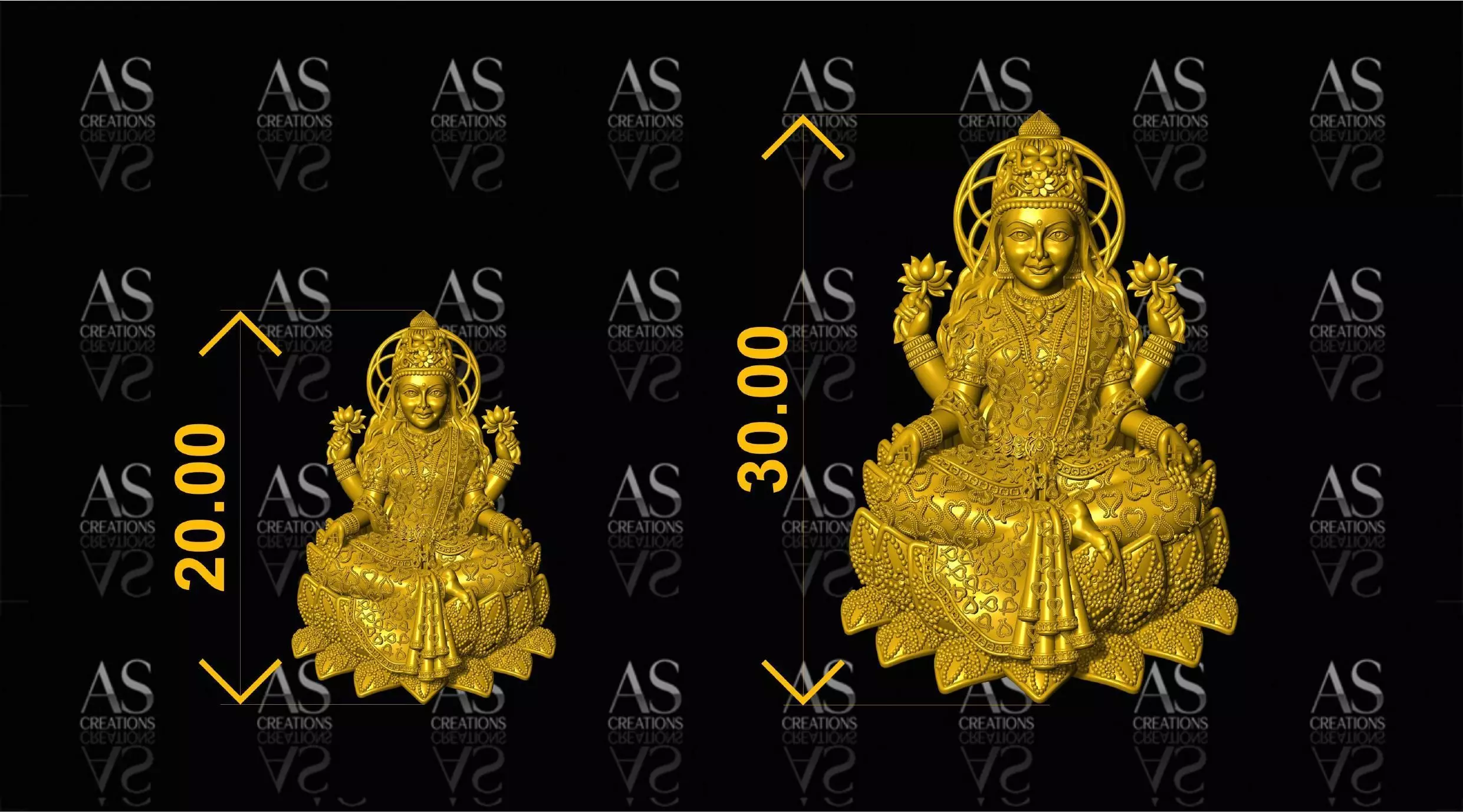 DEVINE LAKSHMI INDIAN GODDESS COLLECTION IN PAPER CASTING  3D print model_46