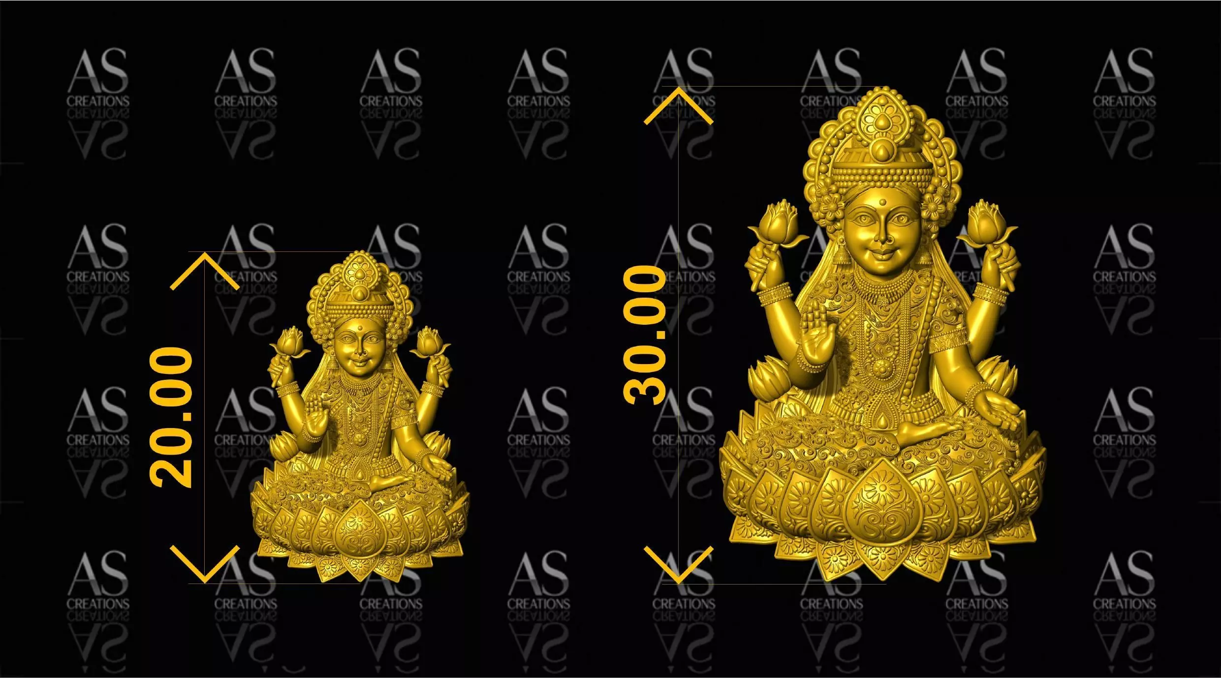 DEVINE LAKSHMI INDIAN GODDESS COLLECTION IN PAPER CASTING  3D print model_11
