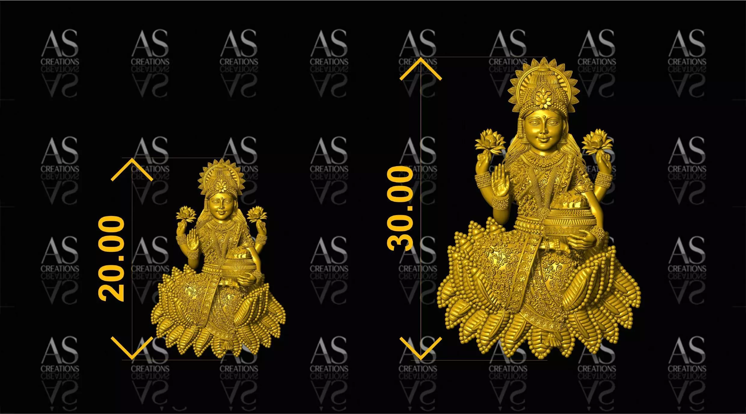 DEVINE LAKSHMI INDIAN GODDESS COLLECTION IN PAPER CASTING  3D print model_34