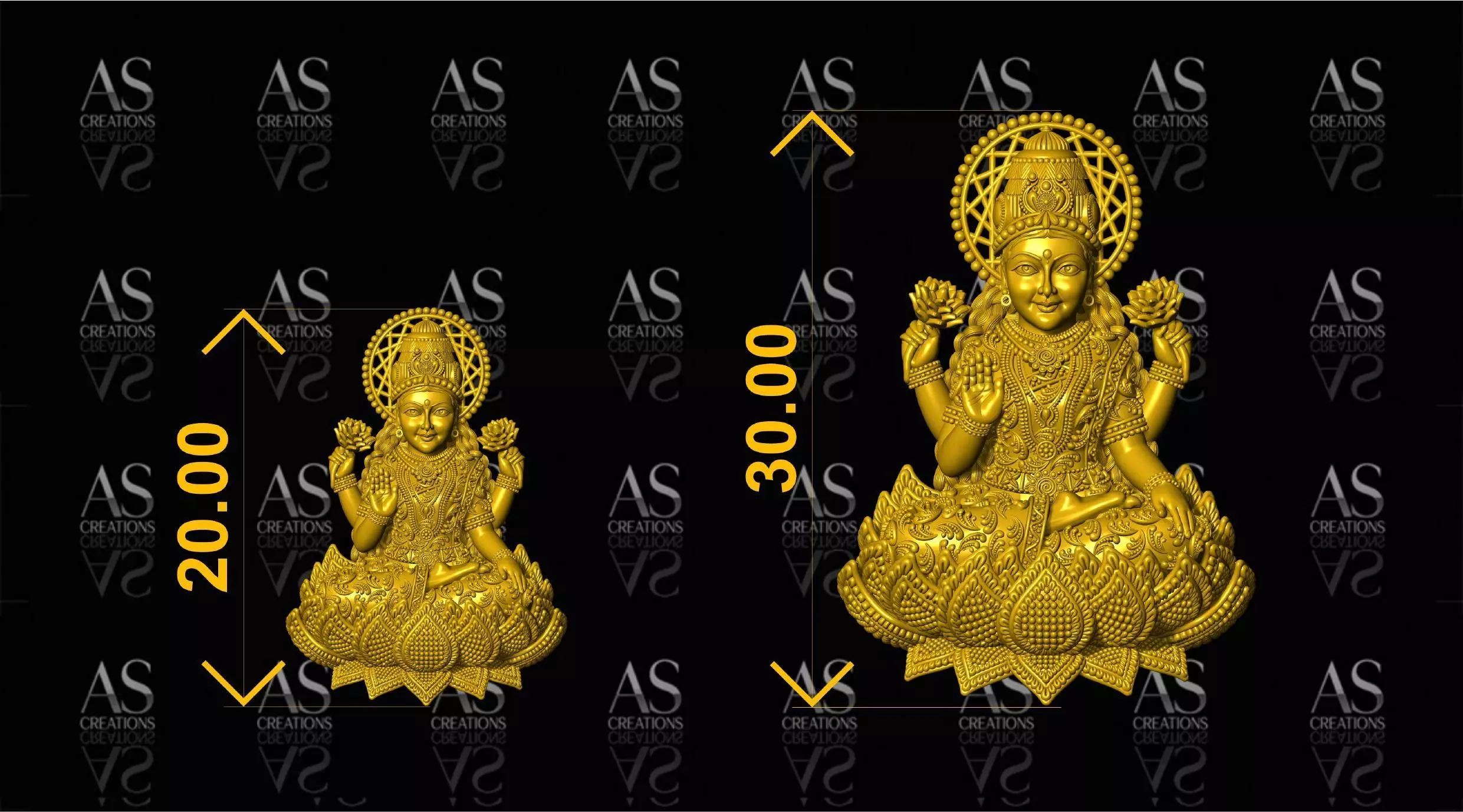 DEVINE LAKSHMI INDIAN GODDESS COLLECTION IN PAPER CASTING  3D print model_56