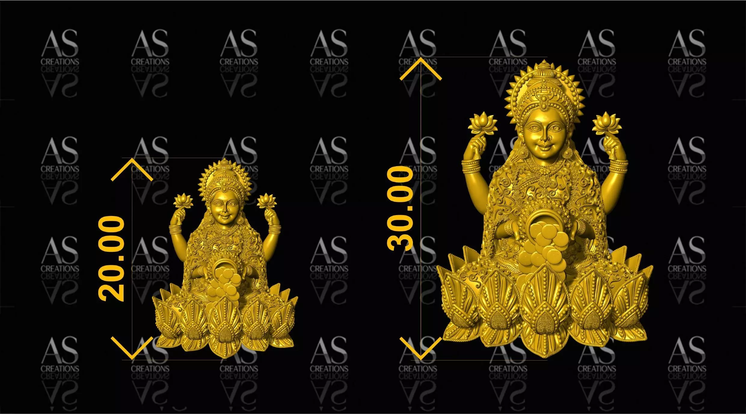 DEVINE LAKSHMI INDIAN GODDESS COLLECTION IN PAPER CASTING  3D print model_35