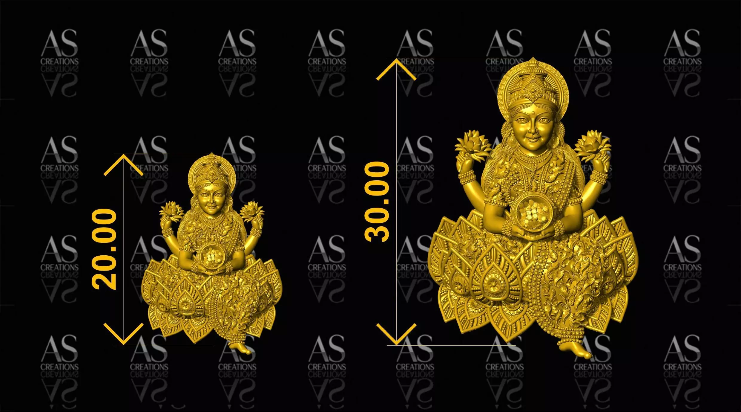 DEVINE LAKSHMI INDIAN GODDESS COLLECTION IN PAPER CASTING  3D print model_10