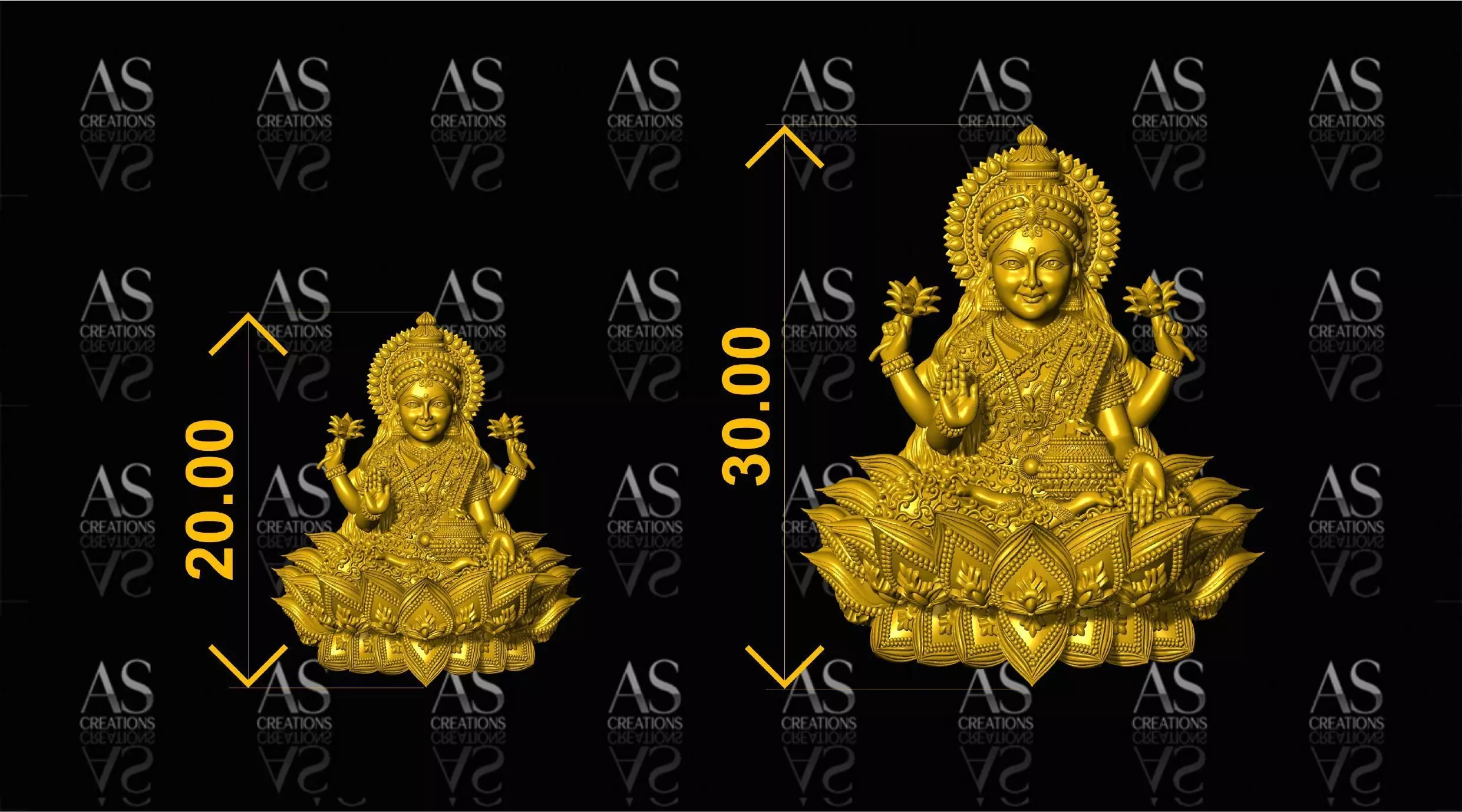 DEVINE LAKSHMI INDIAN GODDESS COLLECTION IN PAPER CASTING  3D print model_14